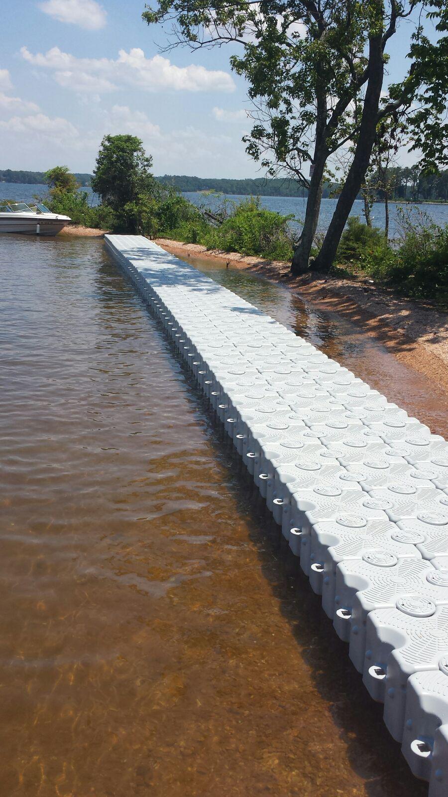 a floating dock as a long pier.