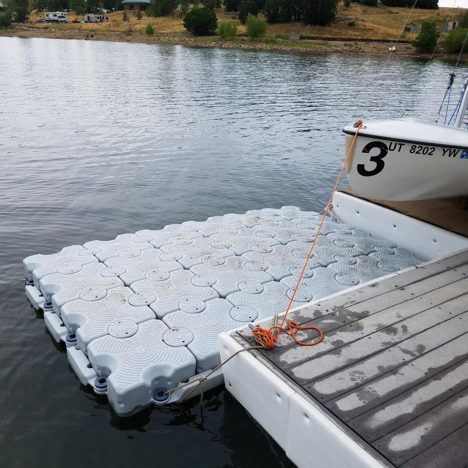 A floating dock.