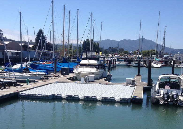 boats at marina floating dock